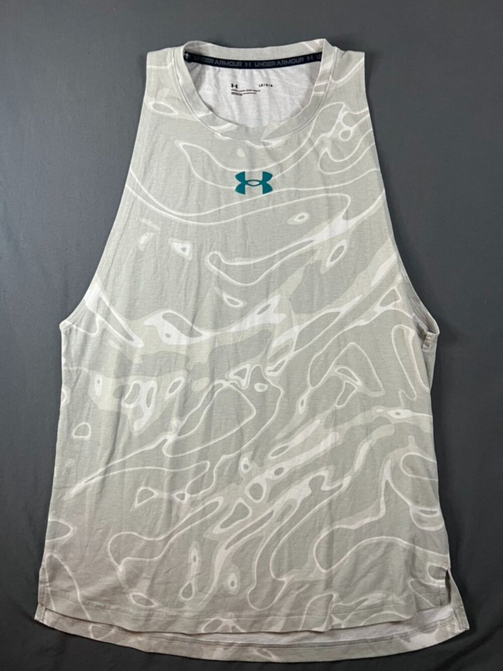 Under Armour Cut Off Printed Tank Compression Camouflage White Camo Mens Large